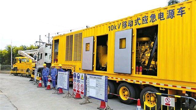 今天300kw發(fā)電機(jī)出租，為豐臺(tái)小區(qū)電力改造供電